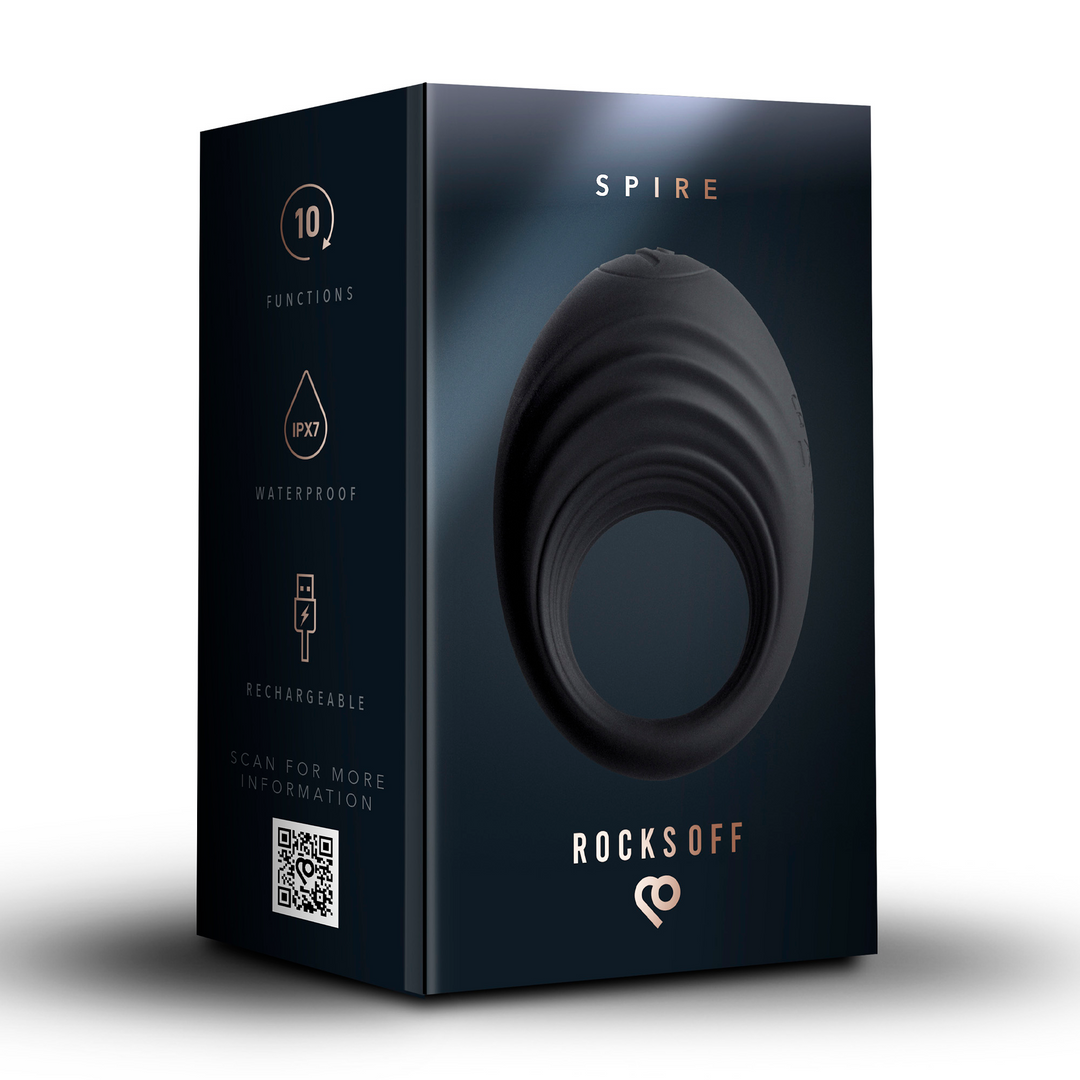 Spire - Vibrierender Cockring - Schwarz