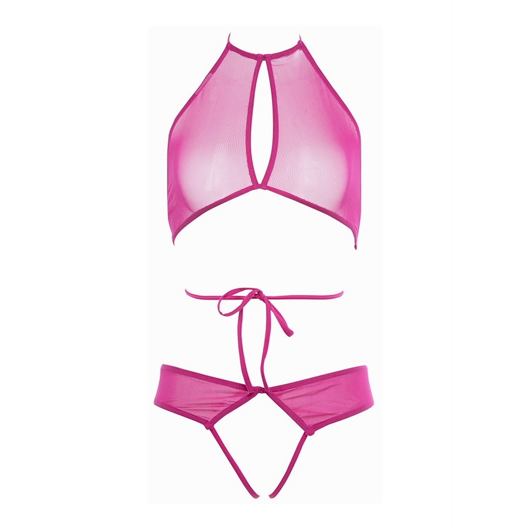 Marley - Peekaboo und Panty - L/XL - Hot Pink