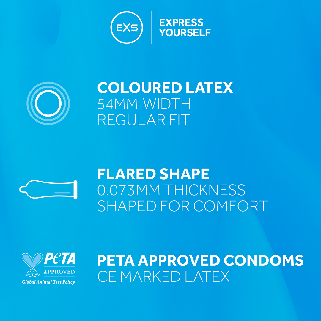 EXS Schwarze Latex - Kondome - 12 Stück