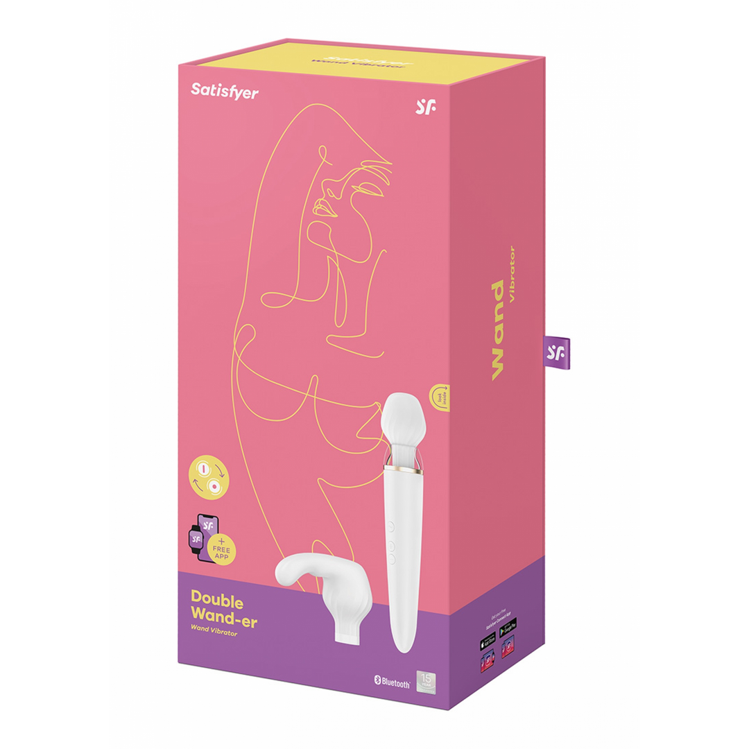 Doppelte Wand-er Wand - Massage-Wand und Vibrator - Weiß