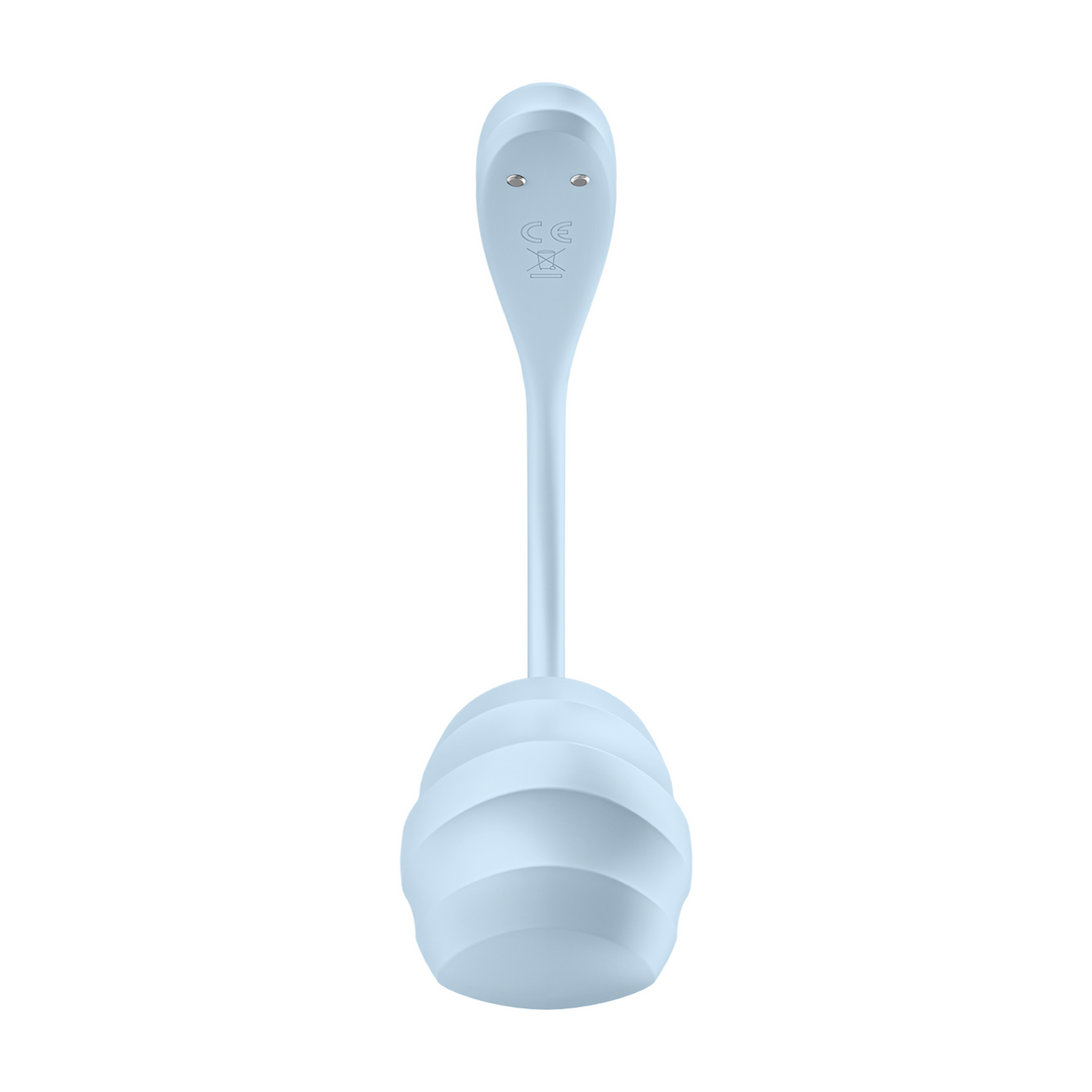 Smooth Petal Connect App - Tragbarer Paar-Vibrator - Hellblau