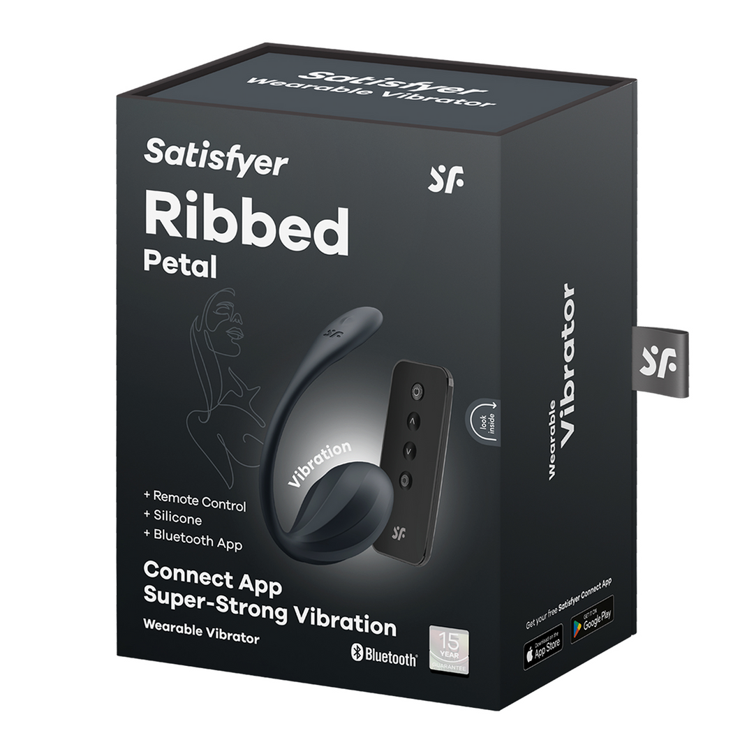 Rippelblüten-Connect-App - Tragbarer Paarvibrator - Schwarz