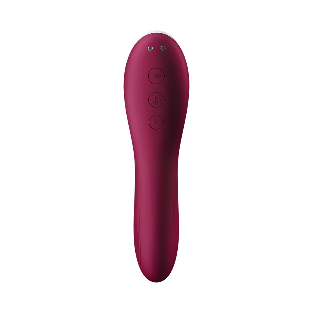 Dual Crush - Insertierbarer doppelter Luftdruckvibrator - Weinrot