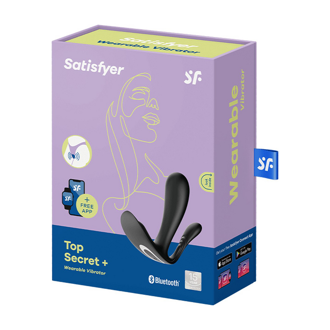 Top Secret Plus - Tragbarer Panties Vibrator - Schwarz