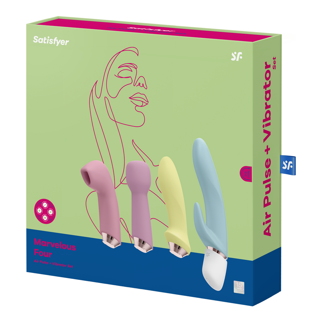 Marvelous Four - Vibrator mit verschiedenen Aufsätzen