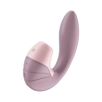 Supernova - Einsetzbarer Doppel-Luftstoß-Vibrator - Altrosa