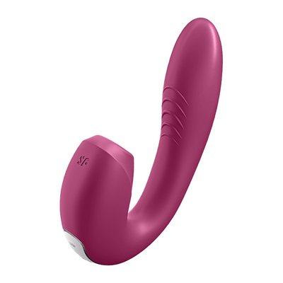 Sunray - Einsetzbarer Doppel-Luftdruck-Vibrator - Berry