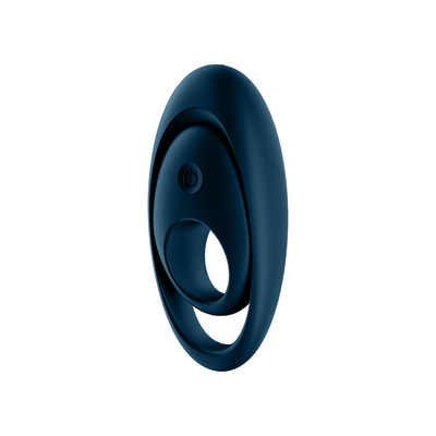 Glorious Duo Ring - Vibrating Cockring mit Doppelriemen - Dunkelblau