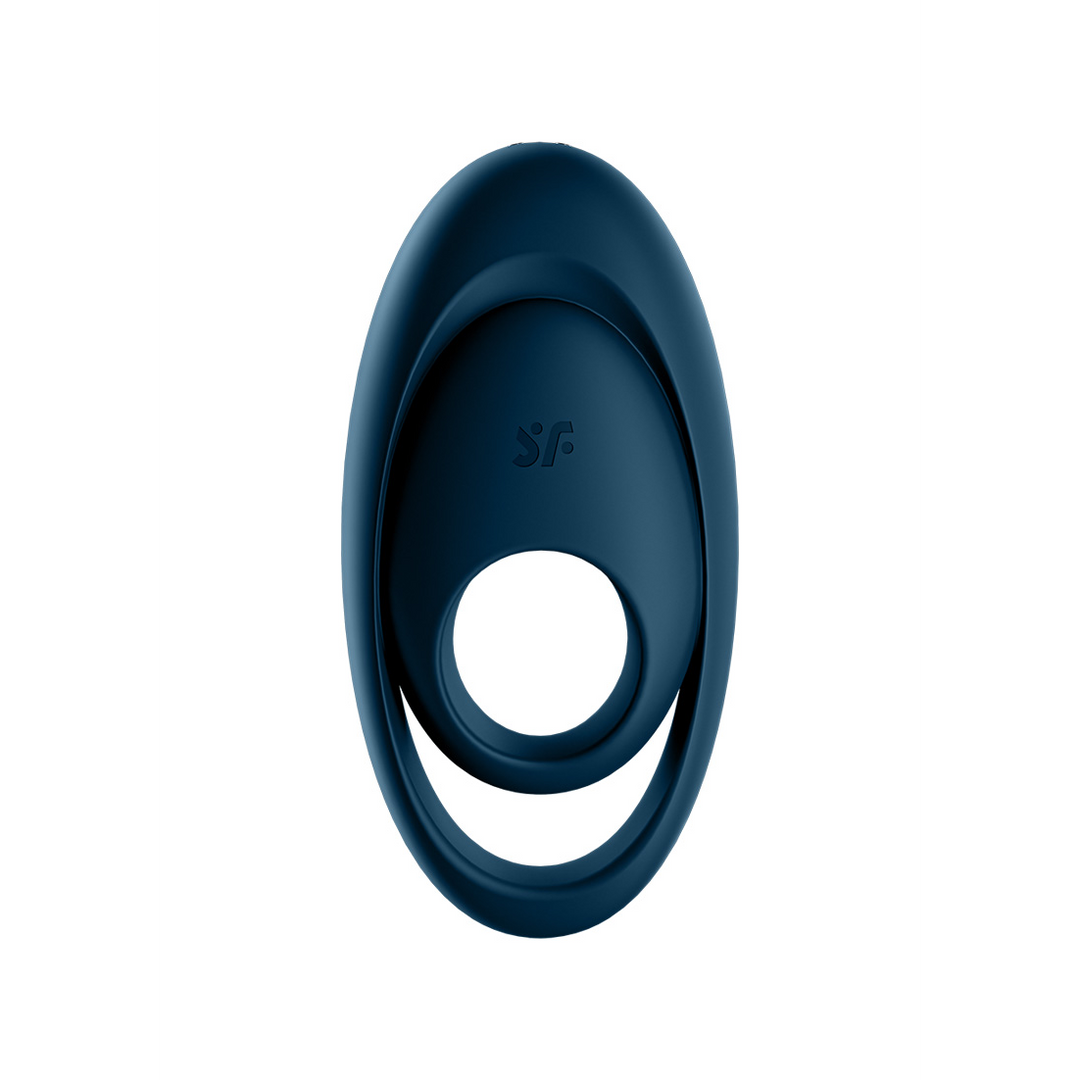 Glorious Duo Ring - Vibrating Cockring mit Doppelriemen - Dunkelblau