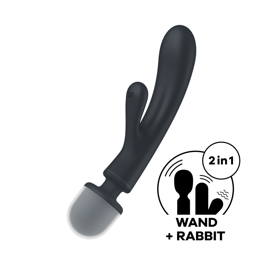 Triple Lover - Hybrid Wand Vibrator - Grau