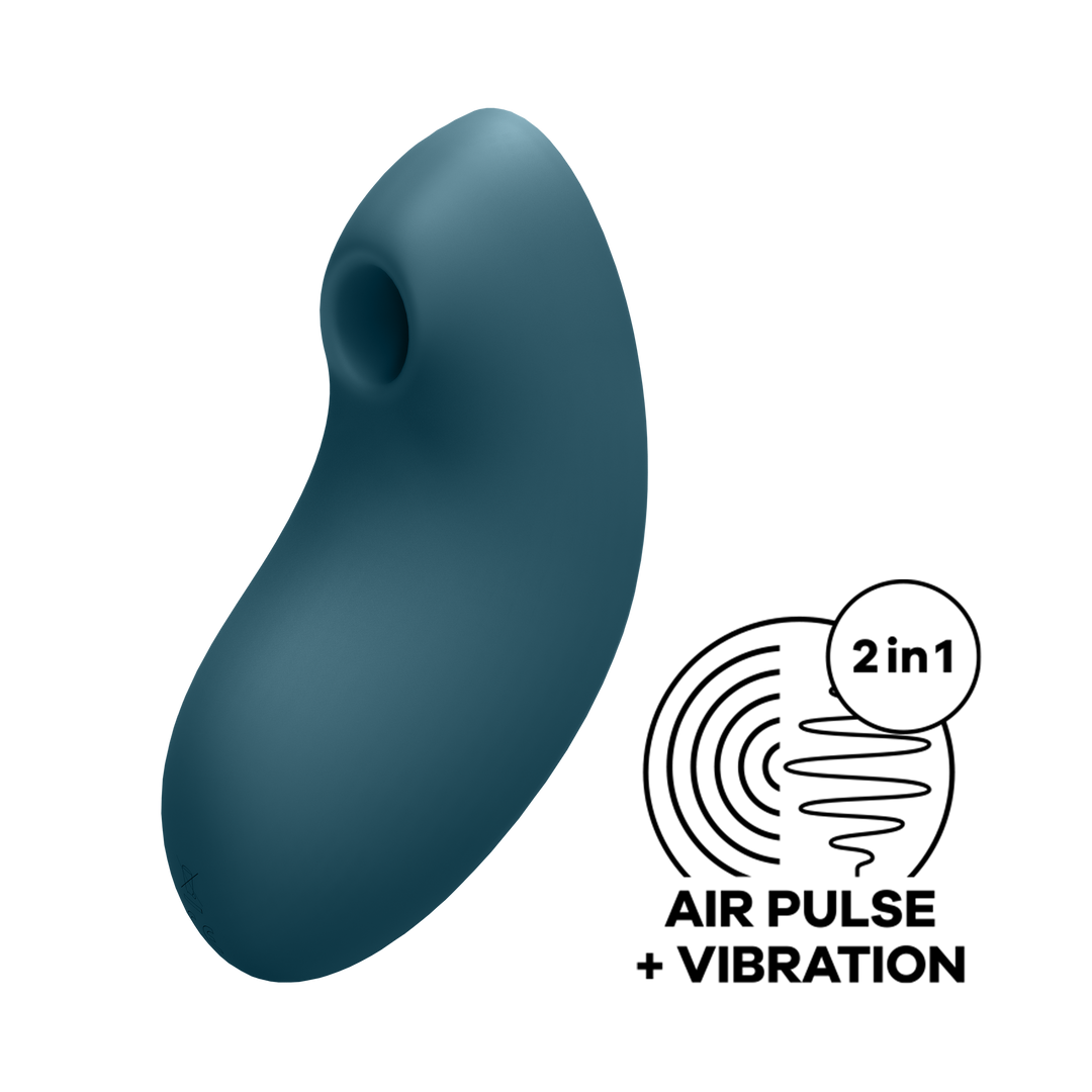 Vulva Lover 2 - Doppelter Luftdruck-Vibrator - Blau