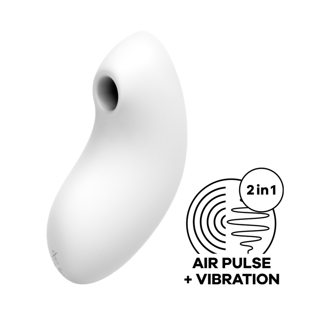 Vulva Lover 2 - Doppelter Luftdruck-Vibrator - Weiß