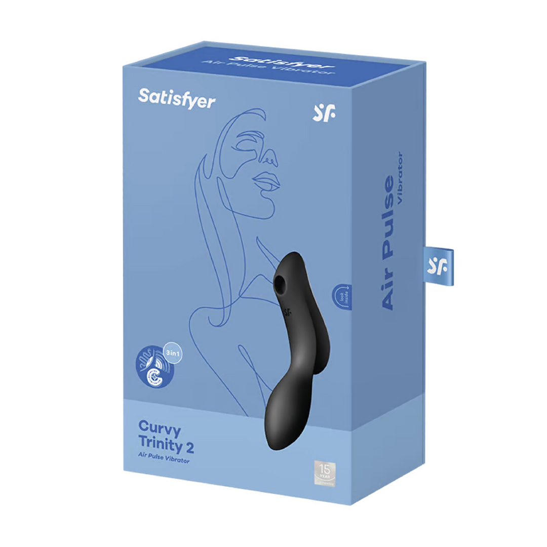 Curvy Trinity 2 - Einführbarer Luftdruckvibrator - Schwarz