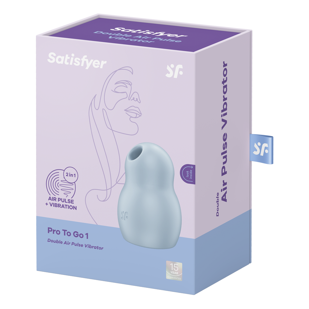 Pro to Go 1 - Doppel Luftimpuls Vibrator - Azul