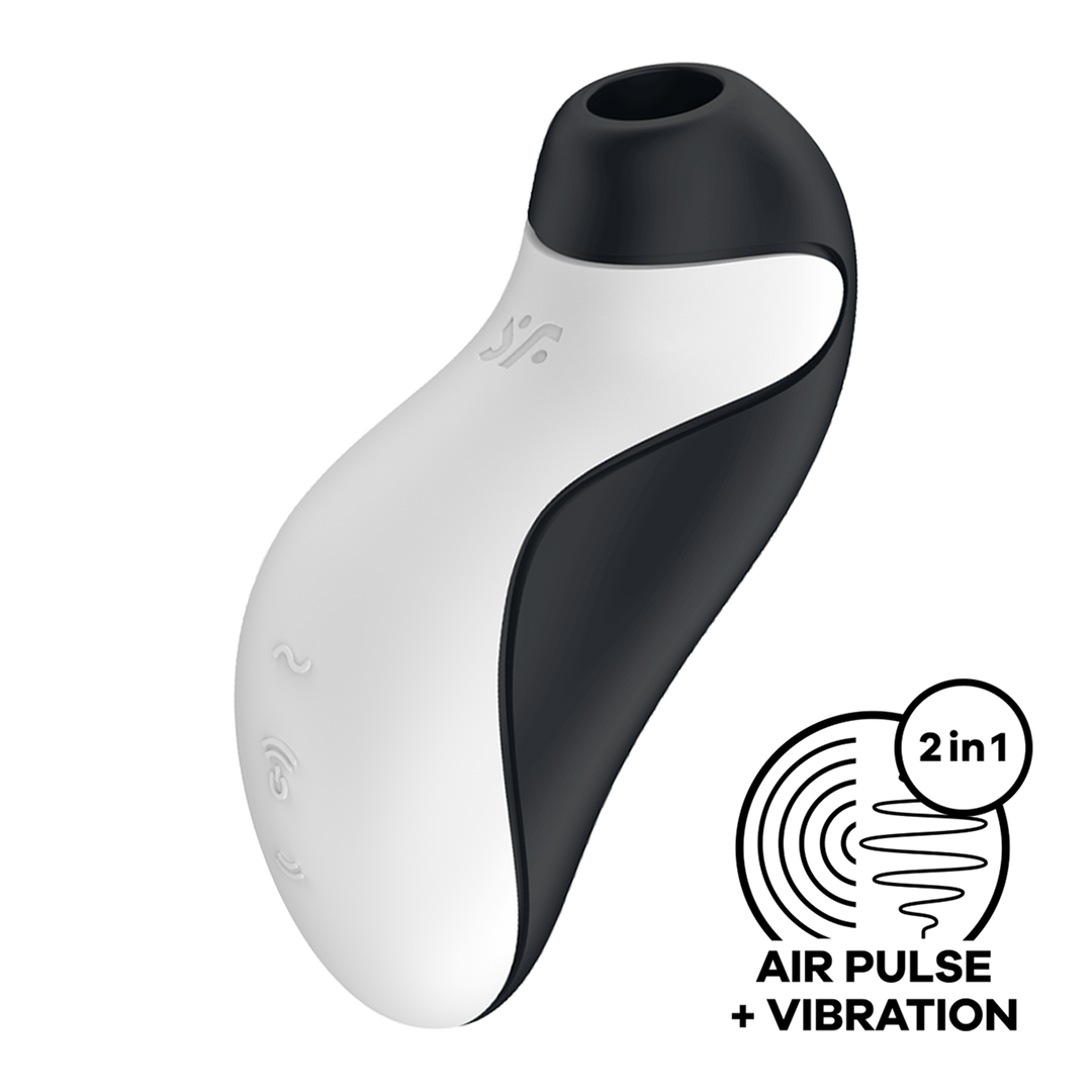 Orca - Luftimpulsstimulator und Vibrator - Schwarz/Weiß