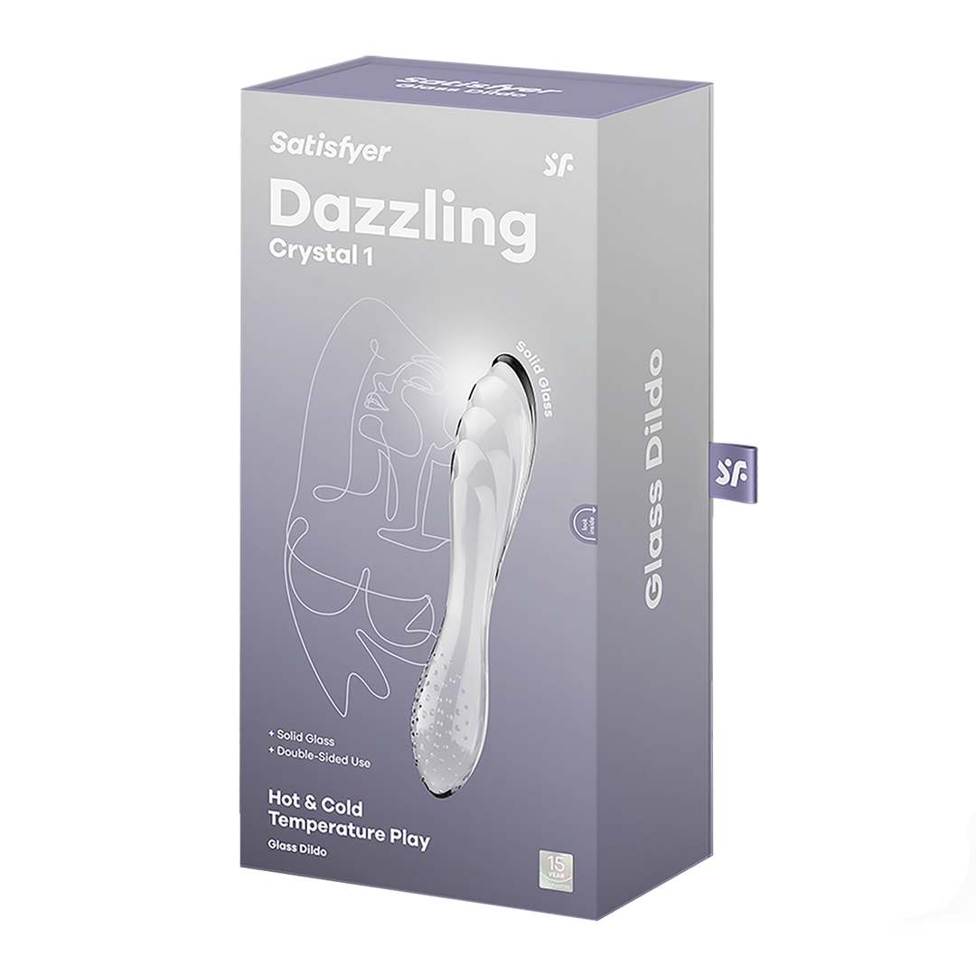 Blitzendes Kristall 1 - Glas Dildo - Transparent