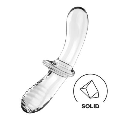 Doppeltes Kristall - Glas Dildo - Transparent