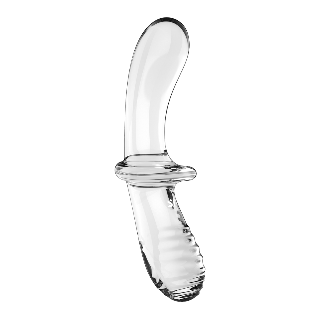 Doppeltes Kristall - Glas Dildo - Transparent