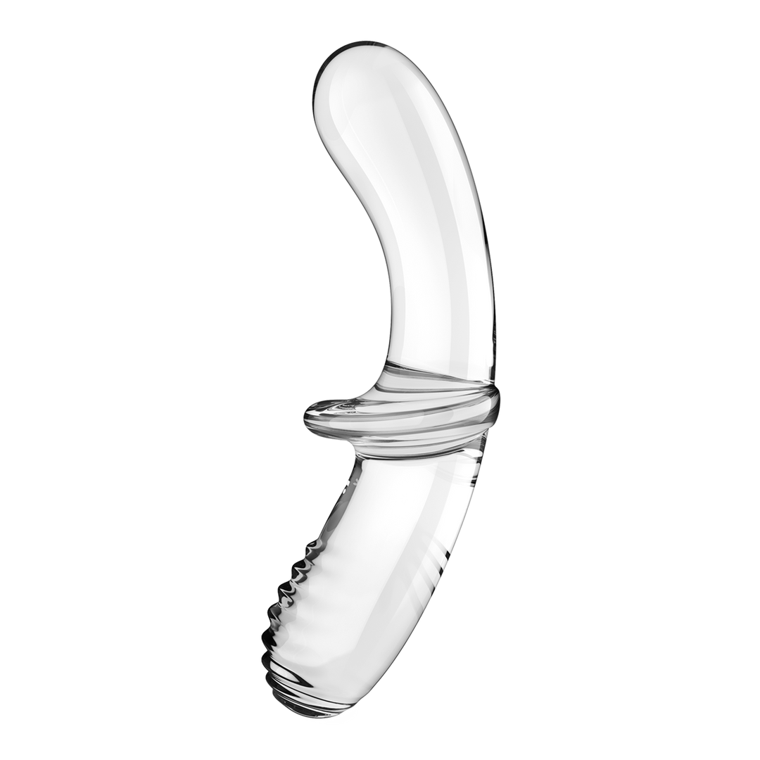 Doppeltes Kristall - Glas Dildo - Transparent