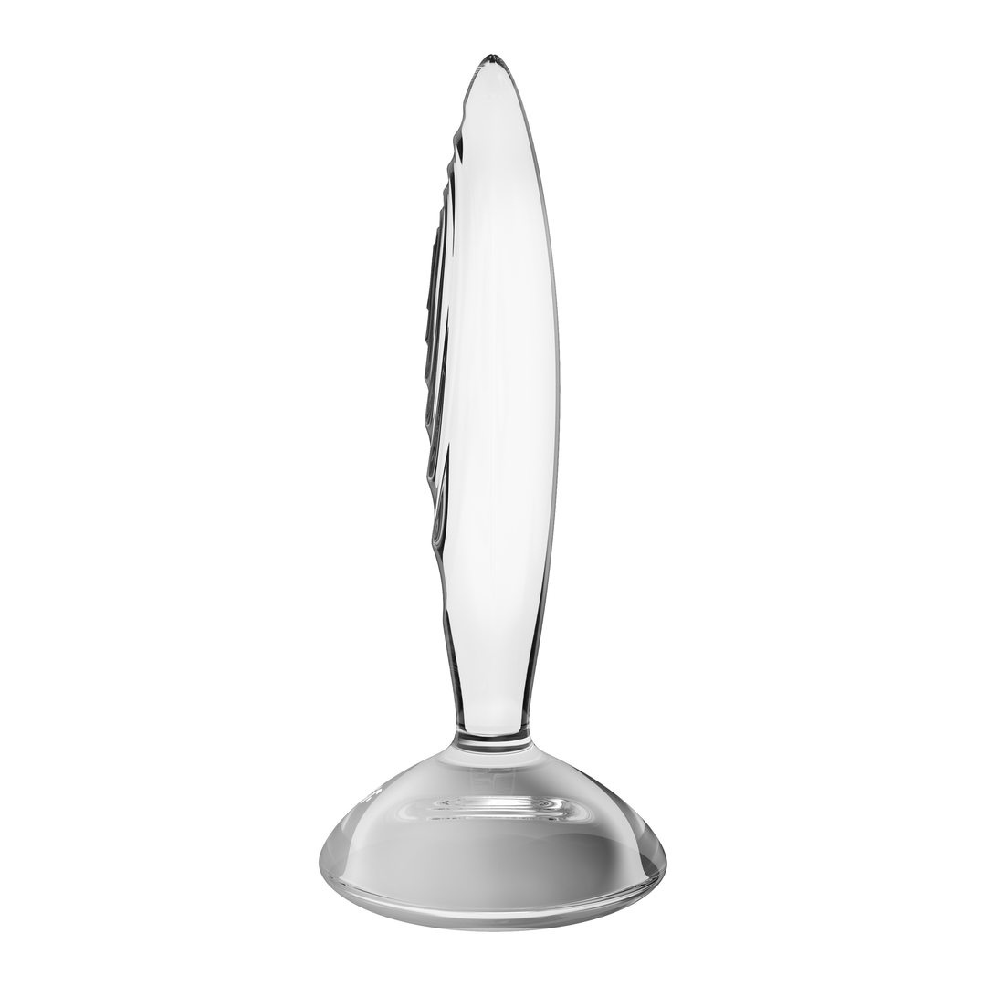 Sprudelndes Kristall - Glas Dildo - Transparent