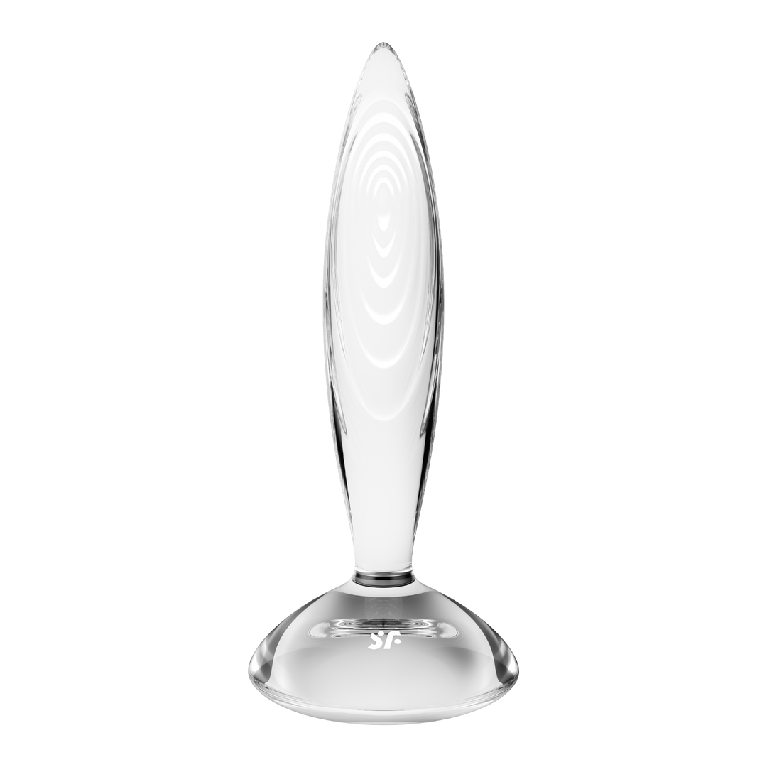 Sprudelndes Kristall - Glas Dildo - Transparent