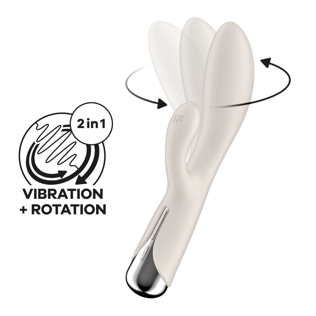 Spinning Rabbit 1 - Rotierender Rabbit Vibrator - Beige