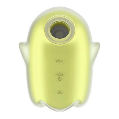 Leuchtender Geist - Glow in the Dark - Doppelter Luftimpuls Vibrator - Gelb