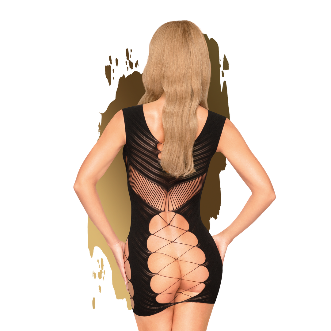 Flamme Auf Dem Felsen - Kleid - Plus Size - Schwarz