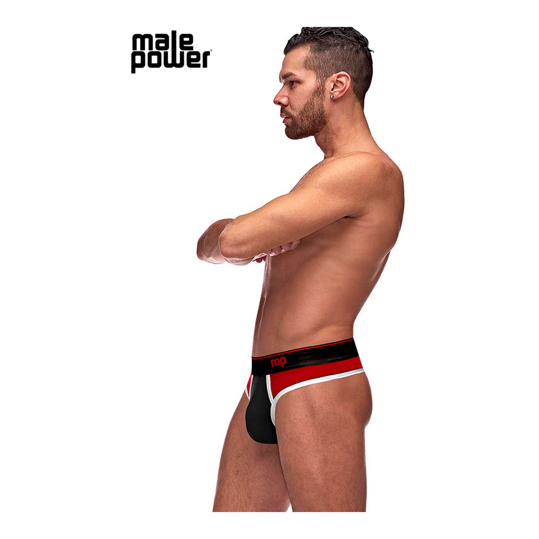 Panel Thong - L/XL - Schwarz/Rot