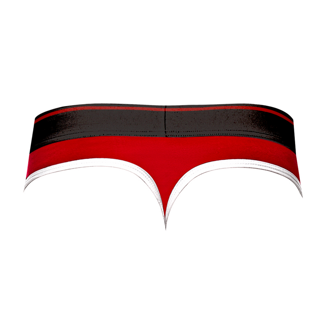 Panel Thong - S/M - Schwarz/Rot