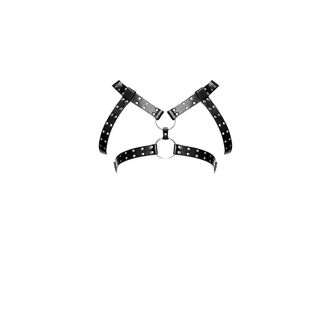 Gemini - Imitationsleder Harness - Einheitsgröße - Schwarz