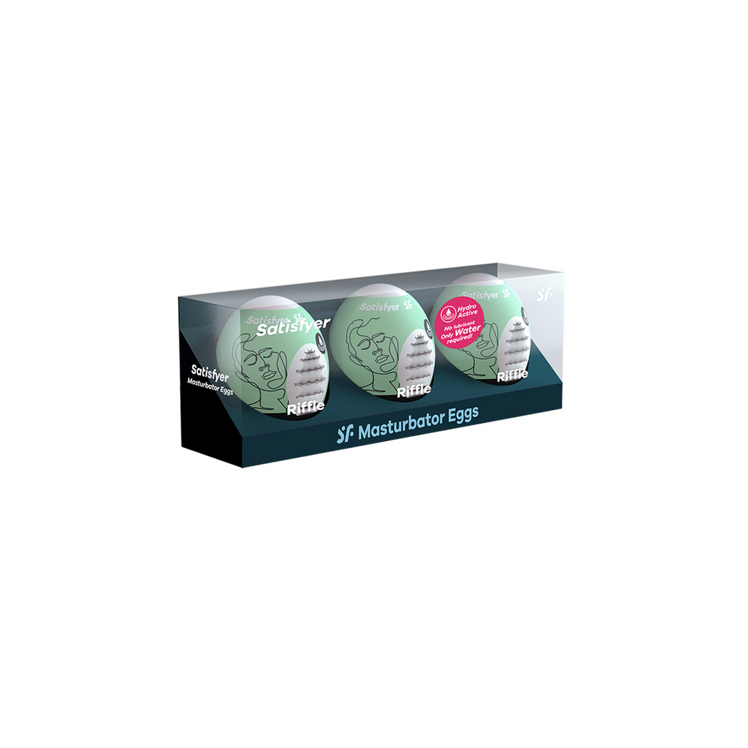 Riffle - Masturbator Egg Set - 3 Stück - Hellgrün