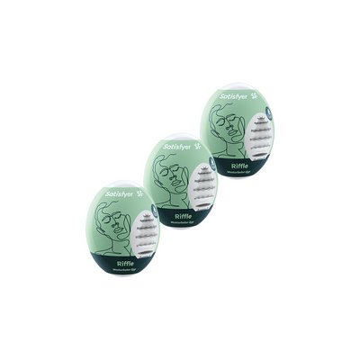 Riffle - Masturbator Egg Set - 3 Stück - Hellgrün