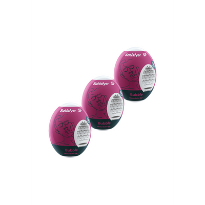 Bubble - Masturbator Egg Set - 3 Teile - Violett
