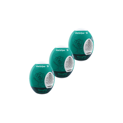 Naughty - Masturbator Egg Set - 3 Stück - Dunkelgrün