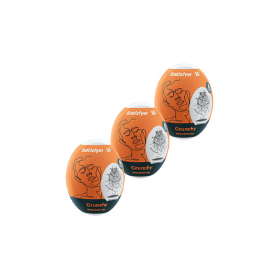 Crunchy - Masturbator Egg Set - 3 Stück - Orange