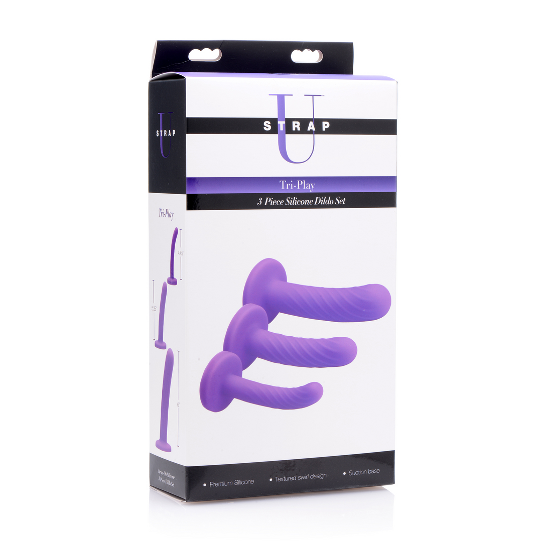Tri-Play - 3-teilige Silikon-Dildo-Set