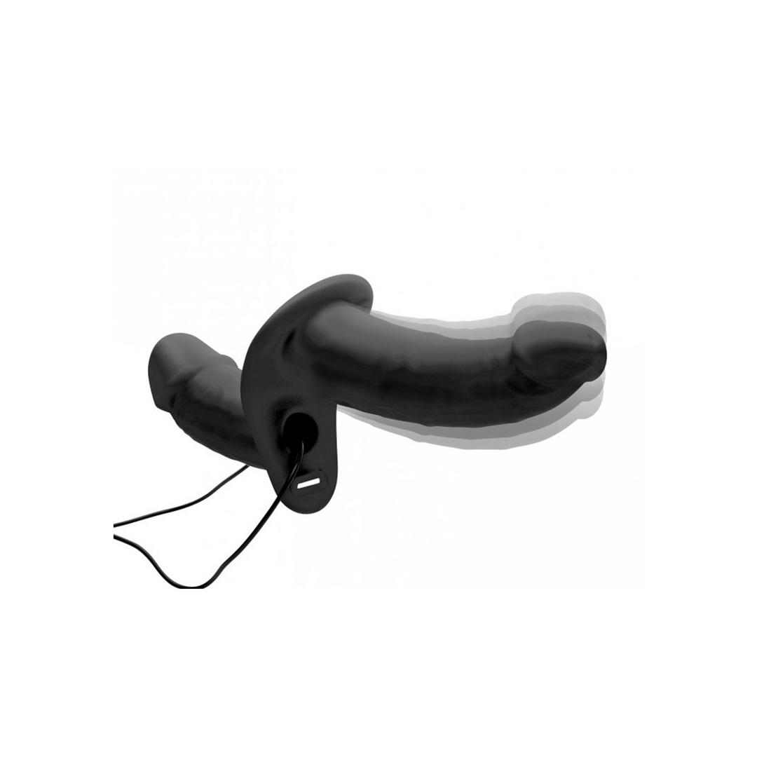 Höchstes Vergnügen - Vibrierender Doppel-Dildo mit Harness