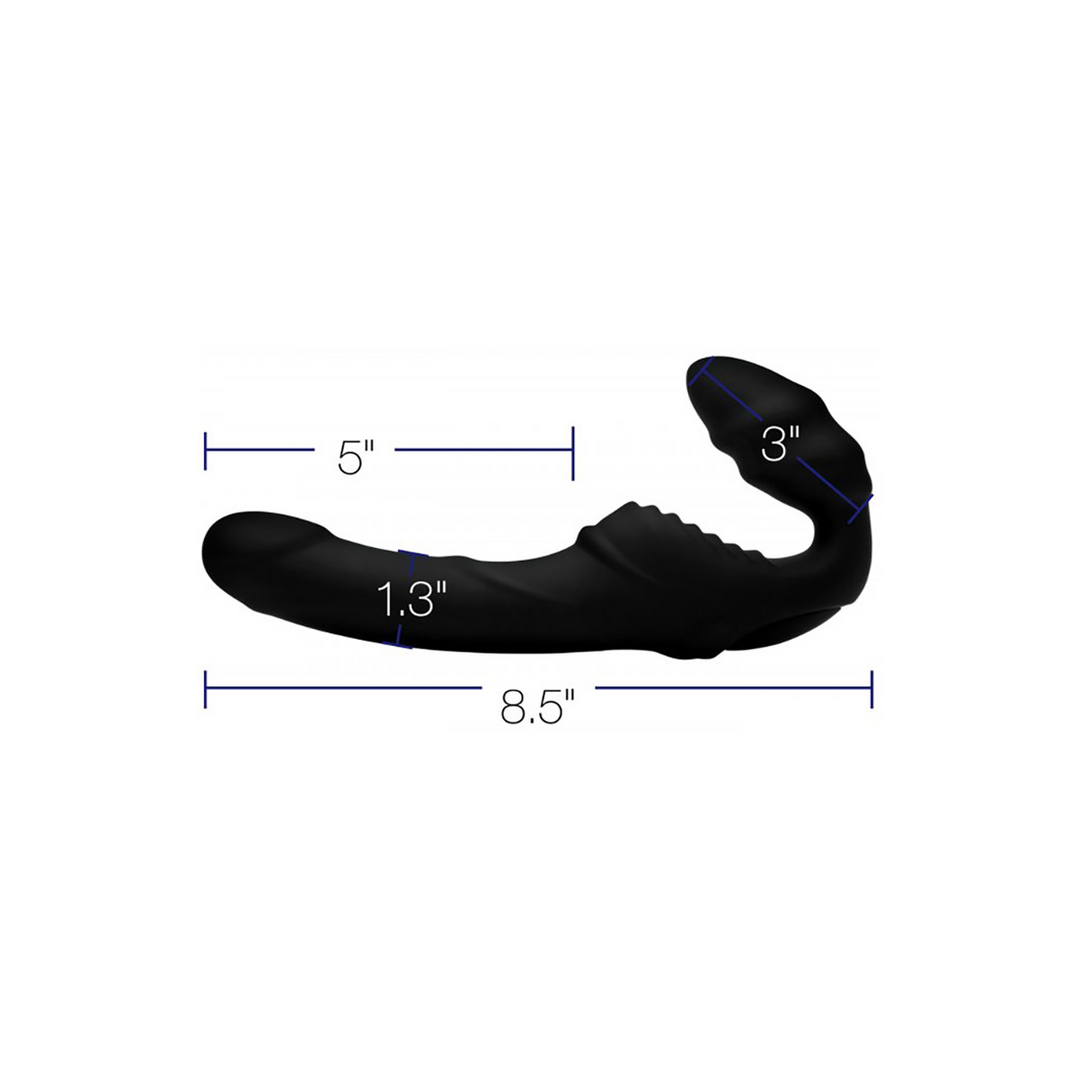 Pro Rider - Vibrating Silicone Strap-On ohne Riemen mit Fernbedienung