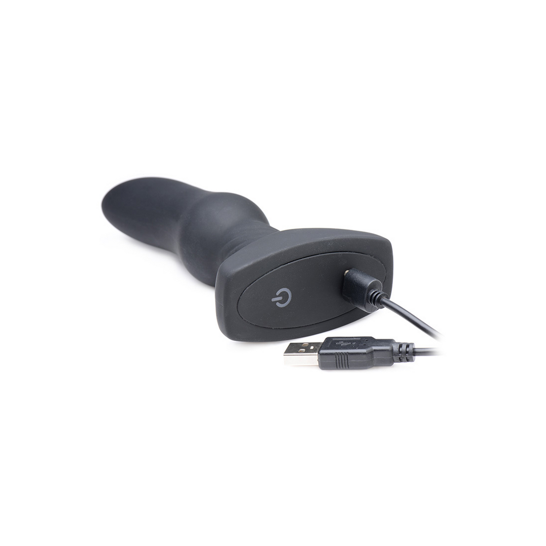 Slim M - Curved Rimming Plug mit Fernbedienung