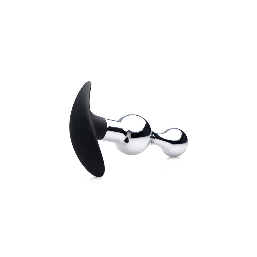 Dunkler Tropfen Metall Silikon Perlen Anal Plug