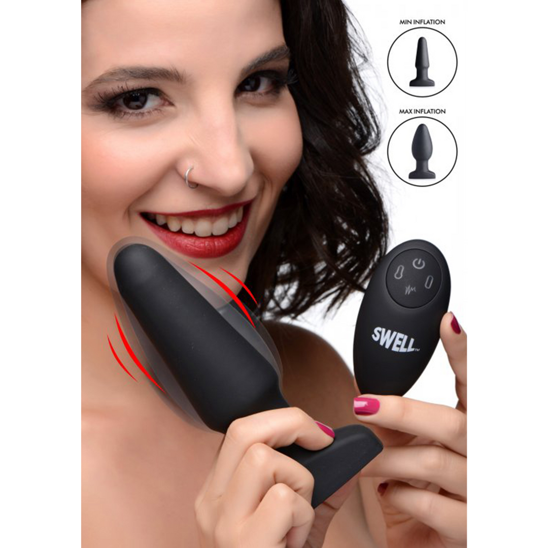 Aufblasbarer Vibrations-Silikon Butt Plug