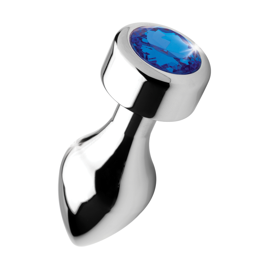 Blauer Edelstein - Gewichtigte Basis Aluminium Stecker - Mittel