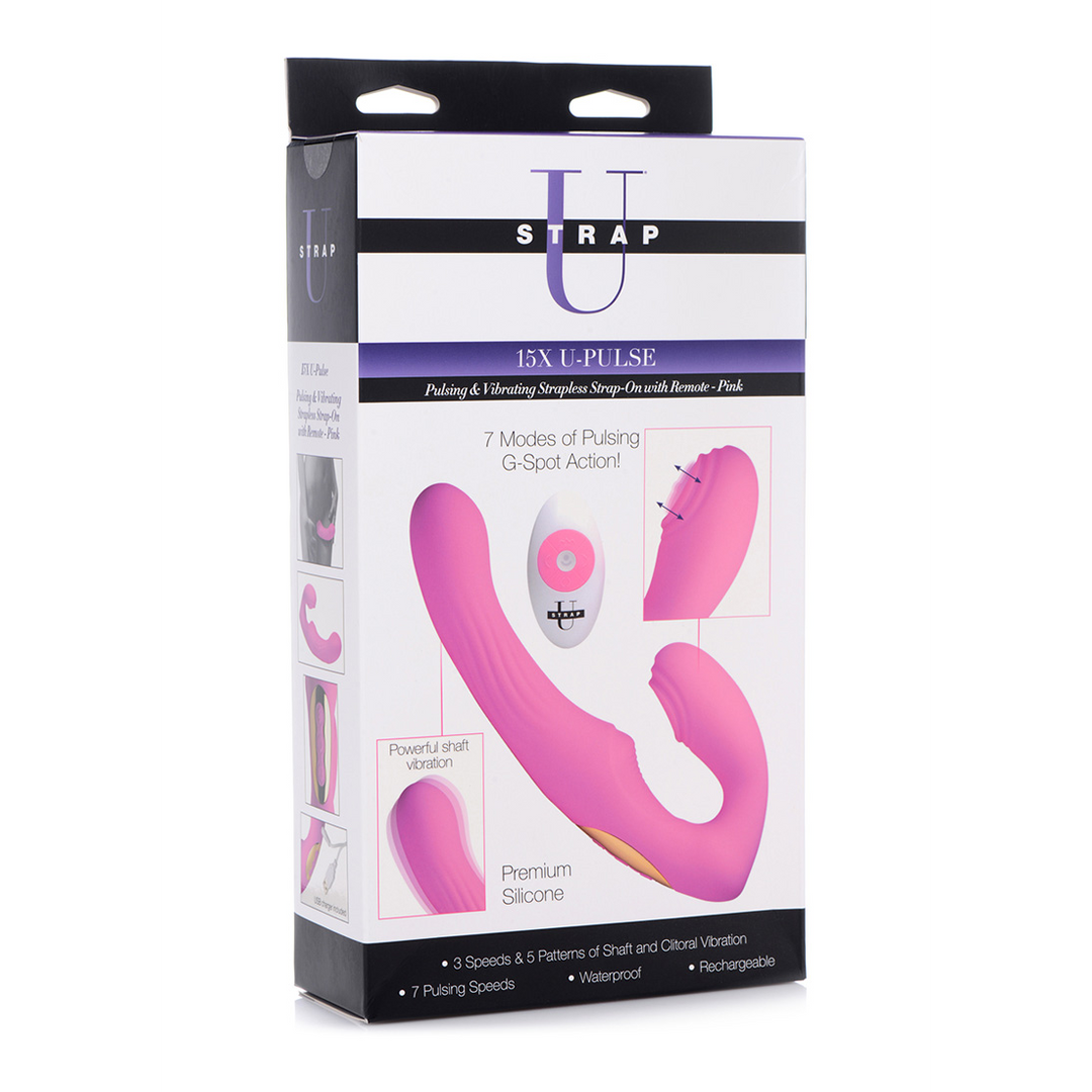 U-Pulse - Silikon pulsierender und vibrierender strapless Strap-On