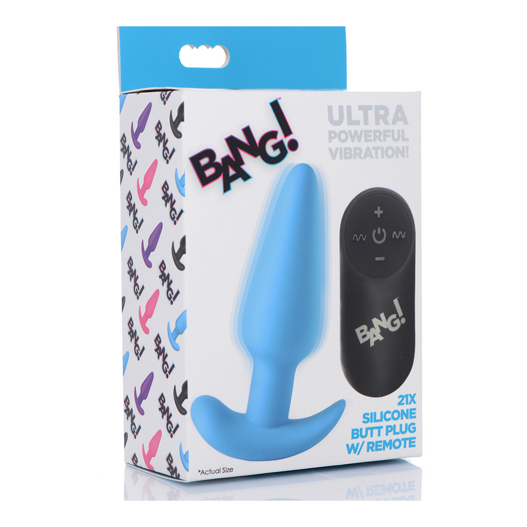 Vibrierender Silikon Butt Plug mit Fernbedienung