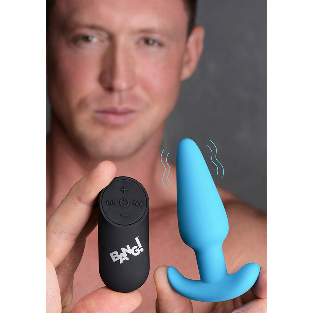Vibrierender Silikon Butt Plug mit Fernbedienung