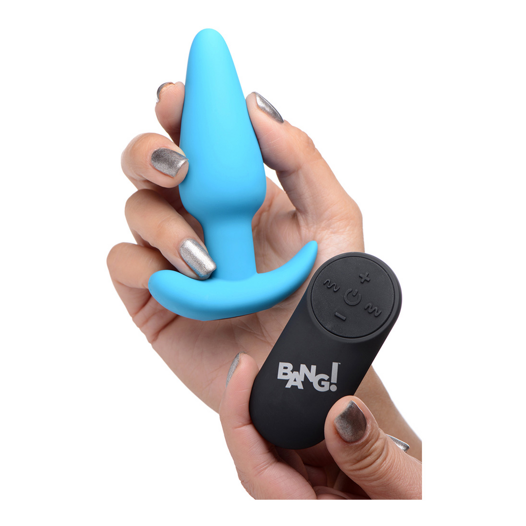 Vibrierender Silikon Butt Plug mit Fernbedienung