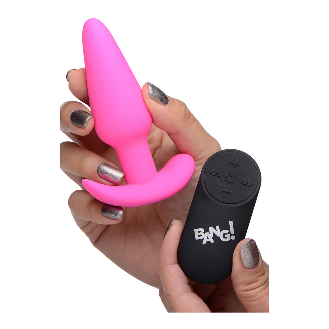 Vibrierender Silikon Butt Plug mit Fernbedienung