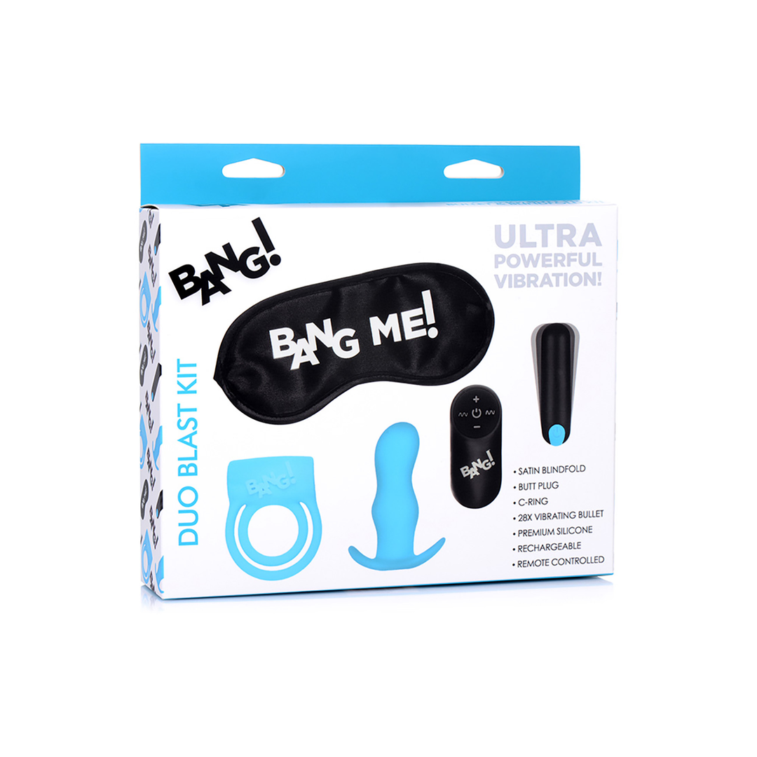 Duo Blast Kit - Cockring, Butt Plug, Bullet Vibrator und Augenbinde