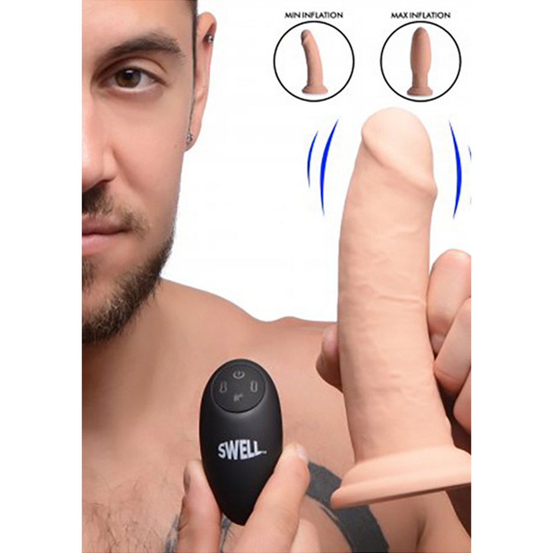 Swell - Aufblasbarer und Vibrating Silikon Dildo - 7 / 18 cm